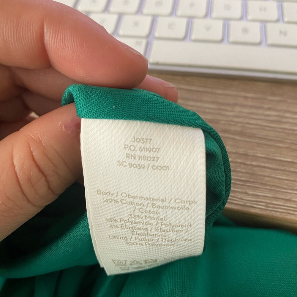 BODEN Leonie Ponte MIDI Dress in Forest Green - Picture 12 of 12